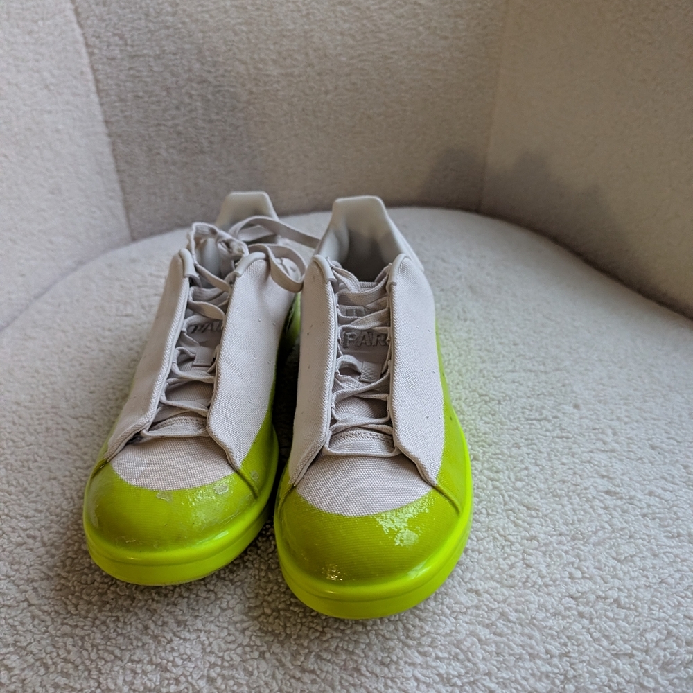 White and Neon Green Adidas x Ivy Park Sneakers - Picture 2 of 5